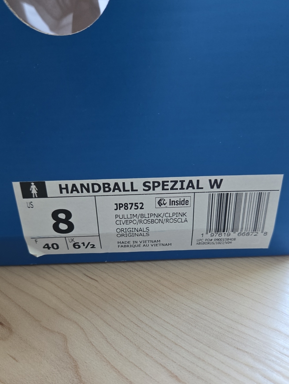 New adidas Women's Handball Spezial, Lime Green/Pink, Size 8 - Picture 2 of 4